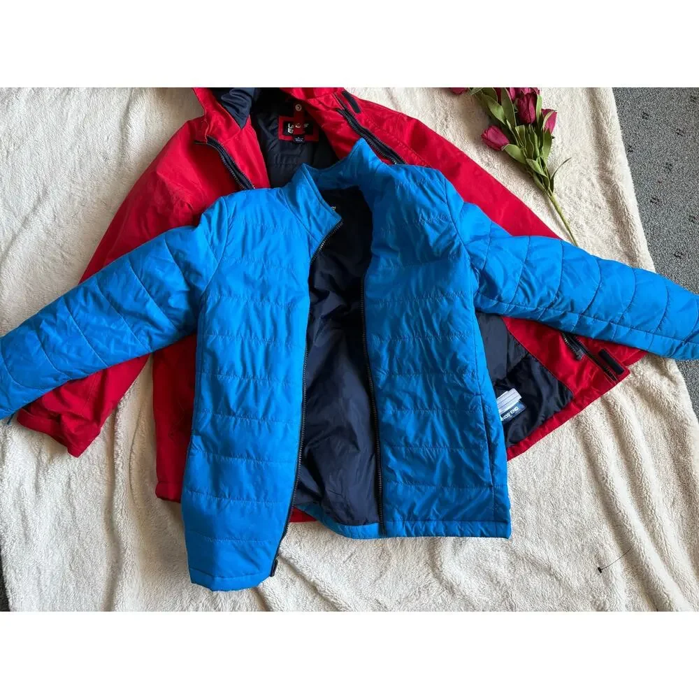 Lands' End Squall 3-in-1 Red/Blue Winter Coat 14-16